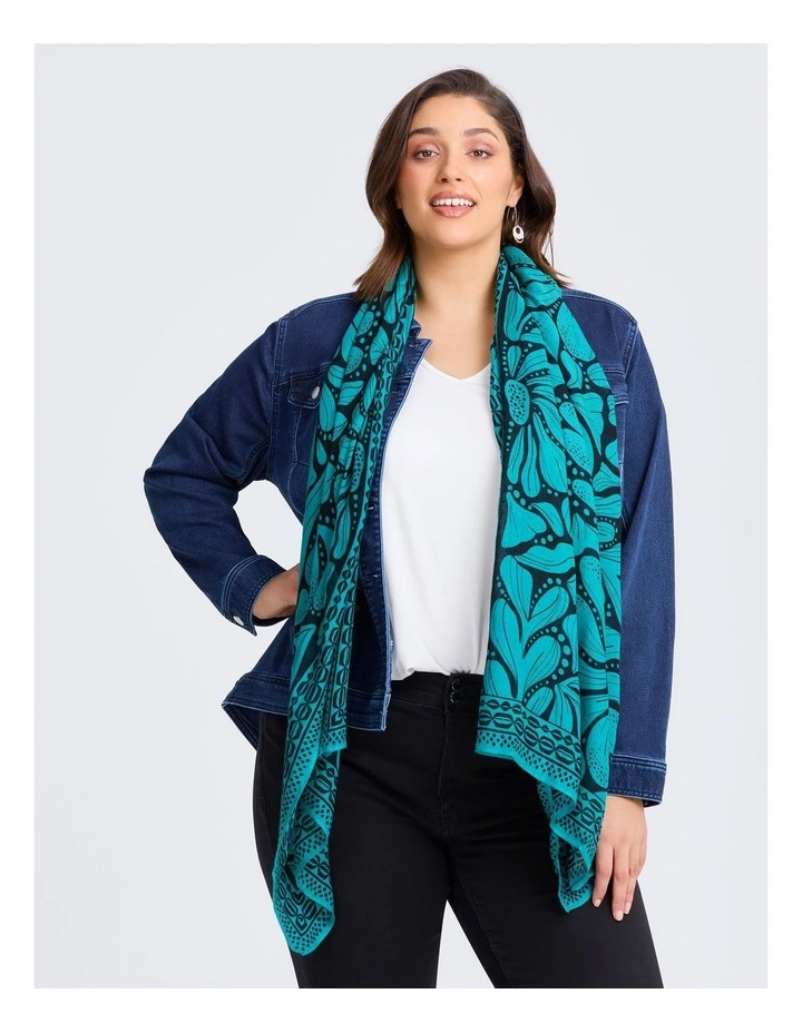 Abstract Scarf in Green image 3