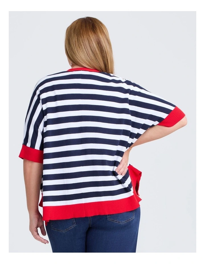 Stripe Oversized Cardigan in Multi image 2