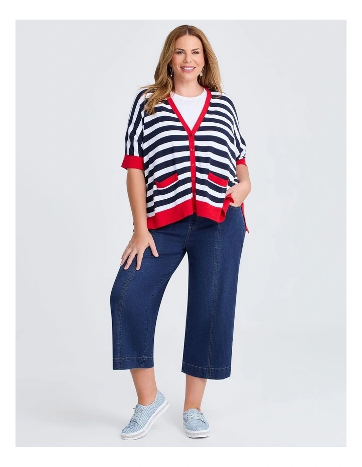 Stripe Oversized Cardigan in Multi image 3