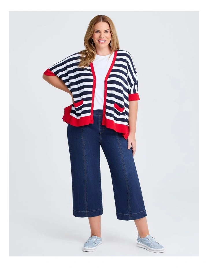 Stripe Oversized Cardigan in Multi image 4