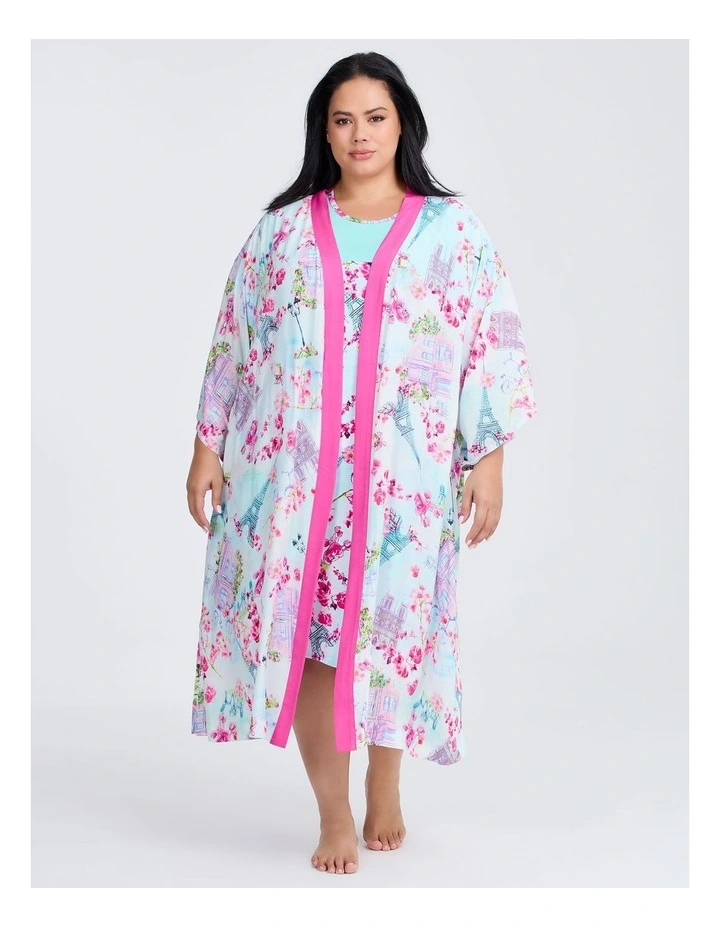 Paris Bloom Robe Print image 3