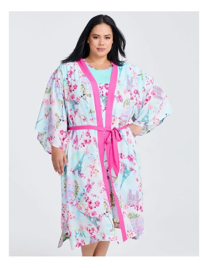 Paris Bloom Robe Print image 5