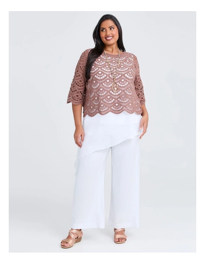 Crochet Cotton Knit Top Coconut image 3