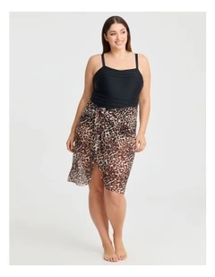 Animal Print Mesh Sarong Animal Print