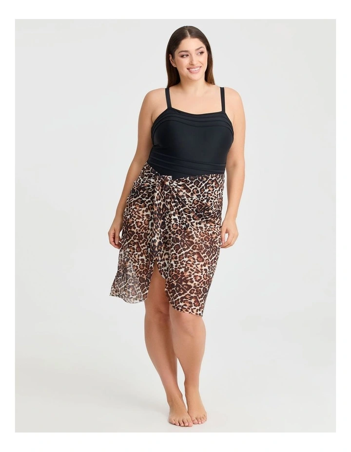 Animal Print Mesh Sarong Animal Print image 1