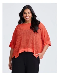 Olivia Layering Overtop in Tigerlily Orange