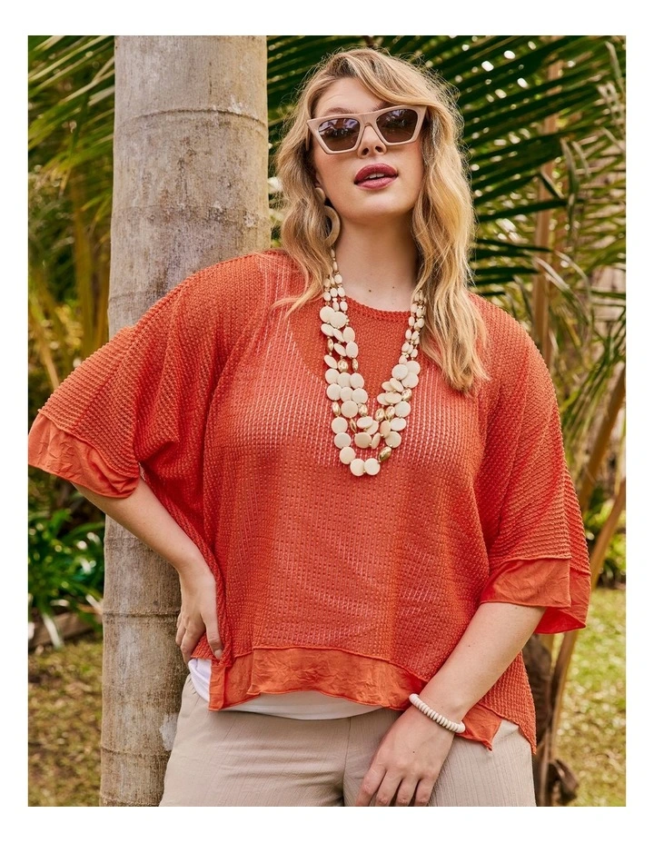 Olivia Layering Overtop in Tigerlily Orange image 5