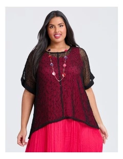Textured Lulu Overtop in Black