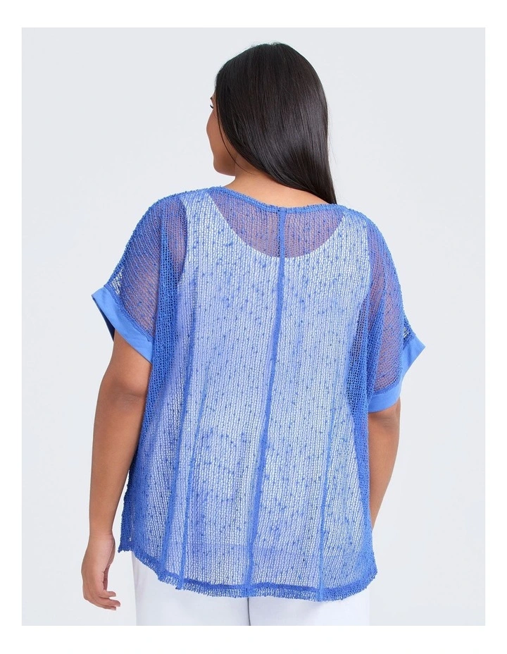 Textured Lulu Overtop in Bay Blue image 2