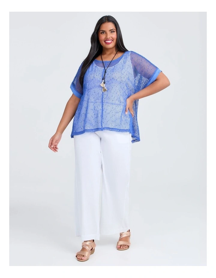 Textured Lulu Overtop in Bay Blue image 3