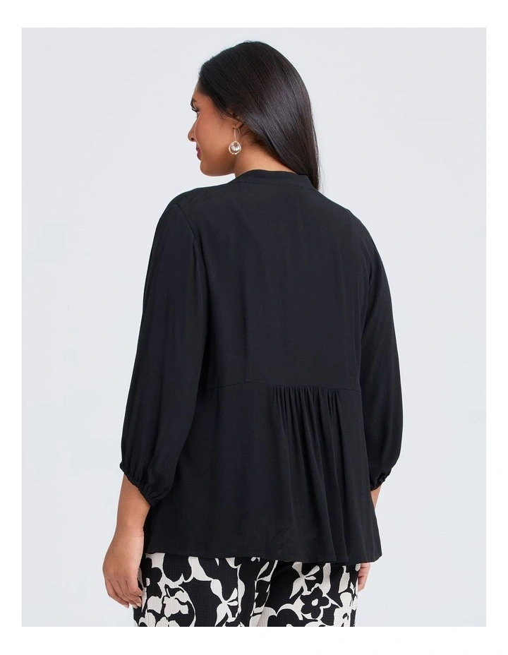 Natural Enya Duster in Black image 2