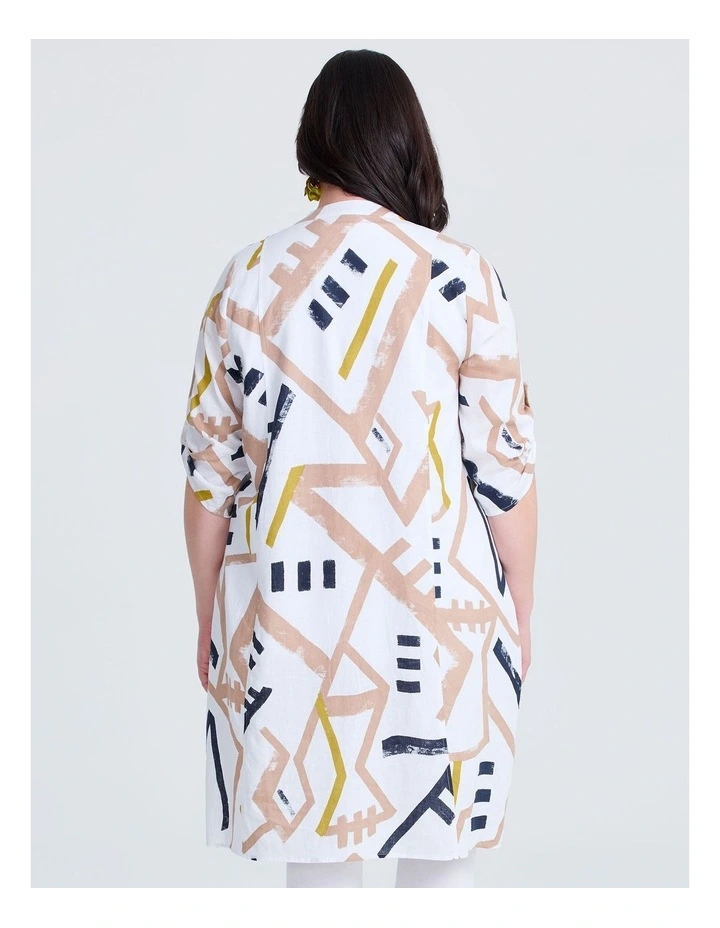 Tulip Linen Bamboo Shirt Dress Print image 2