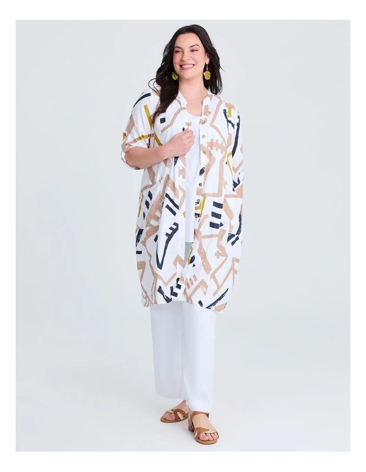 Tulip Linen Bamboo Shirt Dress Print image 3