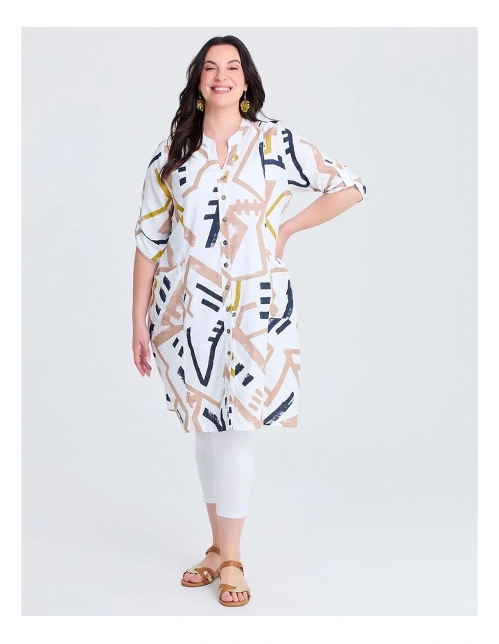 Tulip Linen Bamboo Shirt Dress Print image 4