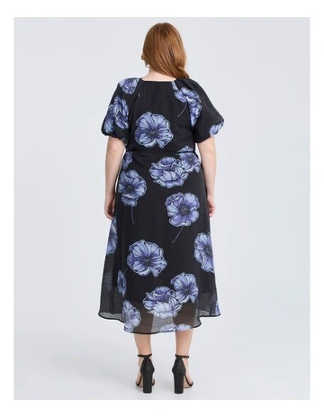 Poppy Tencel Midi Dress in Multi