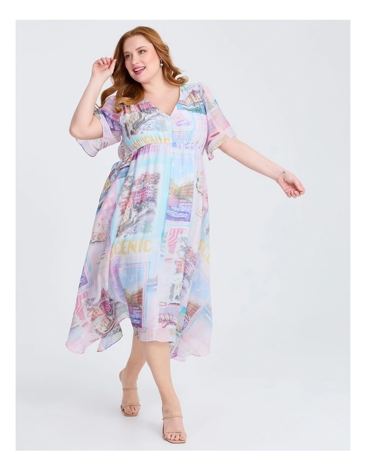 Alexandra Tencel Midi Dress in Print image 1