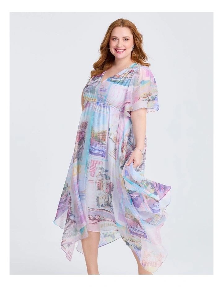 Alexandra Tencel Midi Dress in Print image 3