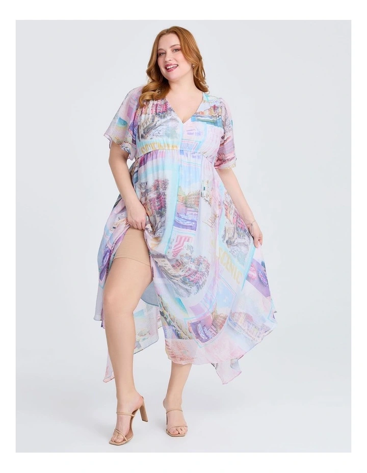 Alexandra Tencel Midi Dress in Print image 4