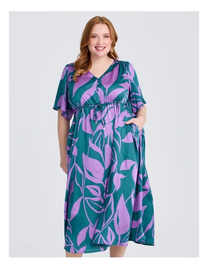 Serenade Event Midi Dress in Teal/purple image 3