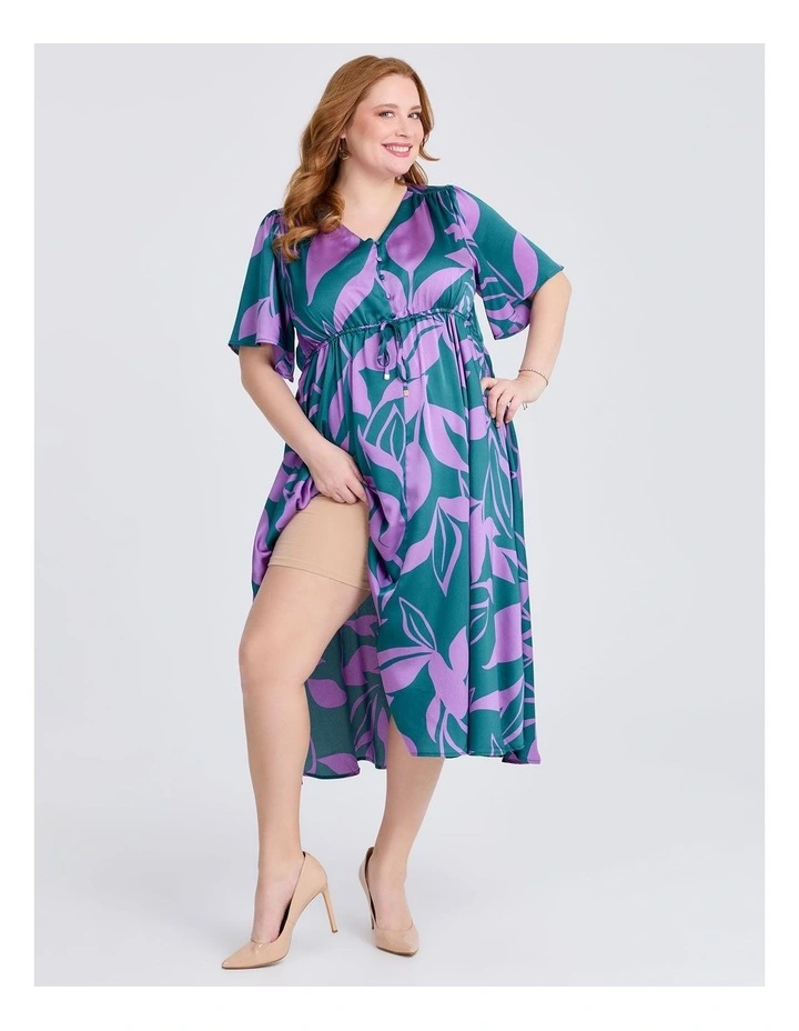 Serenade Event Midi Dress in Teal/purple image 4