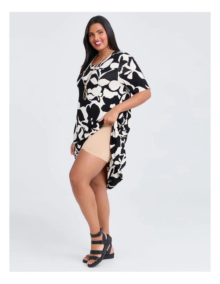 Natural Cassia Midi Dress in Print image 4