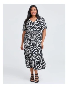 Natural Lula Maxi Dress in Print