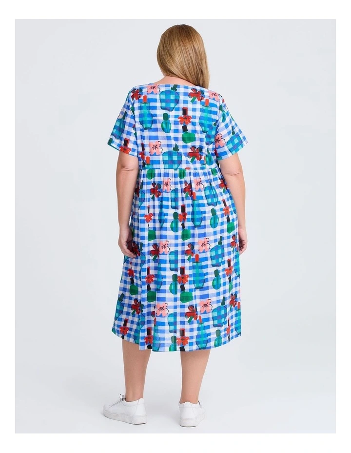 Cotton Pocket Mid Dress Print image 2