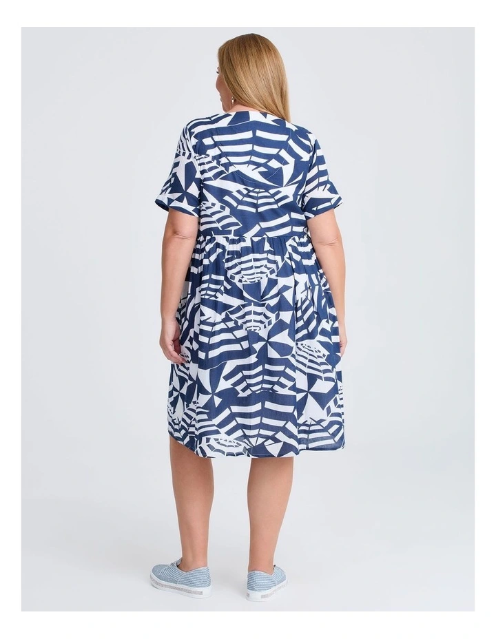 Cotton Holiday Pocket Dress Umbrella Print image 2