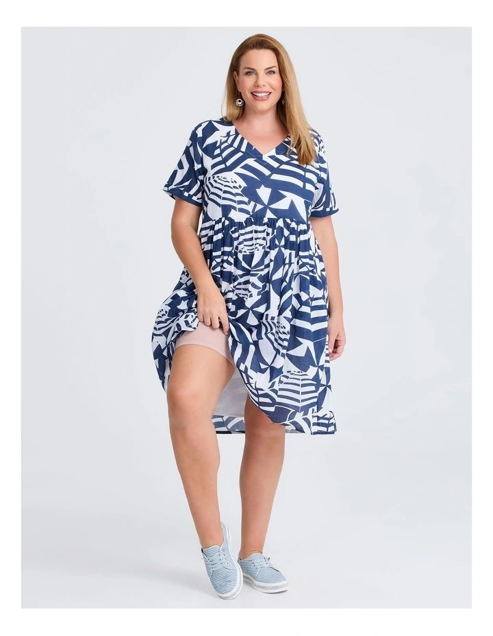 Cotton Holiday Pocket Dress Umbrella Print image 4