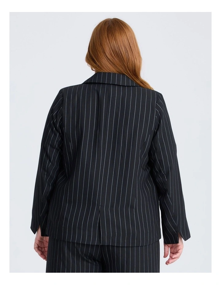 Bronte Pinstripe Jacket in Black Pinstripe image 2