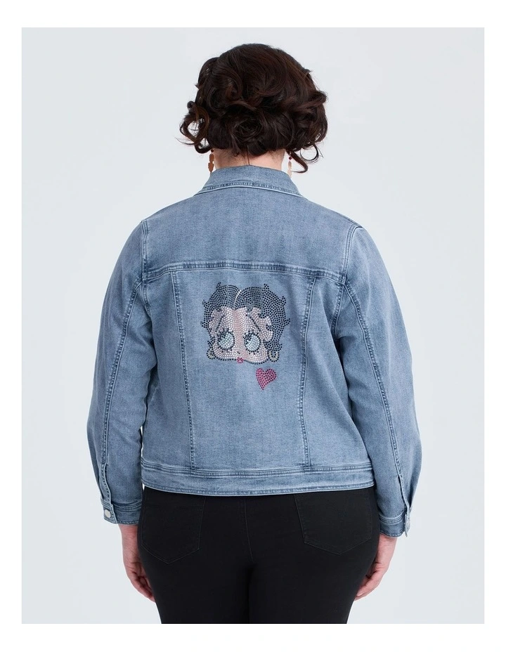 Betty Boop Denim Jacket Light in Blue Denim image 2