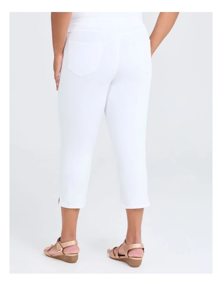 The New Bestfriend Crop Jegging in White image 2