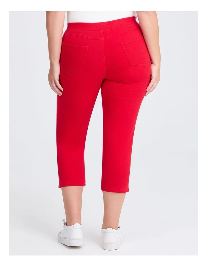 The New Bestfriend Crop Jegging in Samba Red image 2