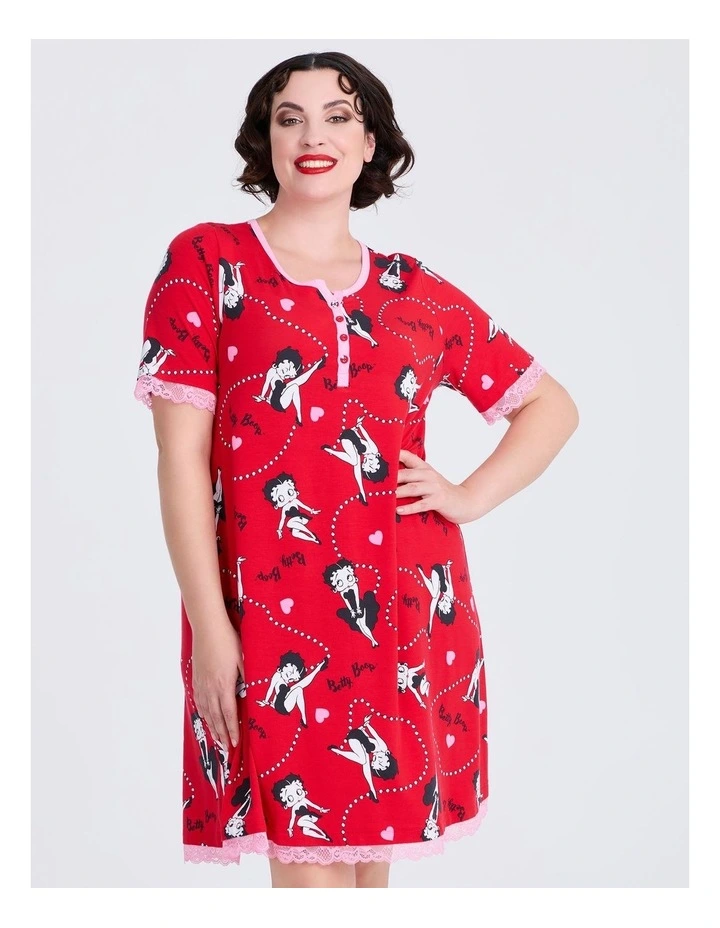 Modal Betty Boop Lace Nightie Print image 3