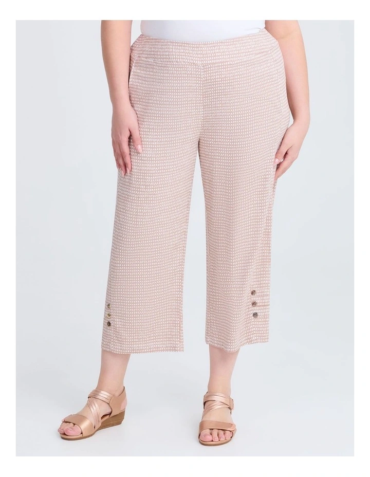 Natural Crop Pant in Mini Check image 1