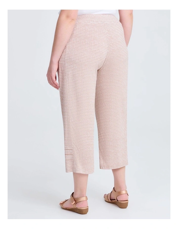 Natural Crop Pant in Mini Check image 2