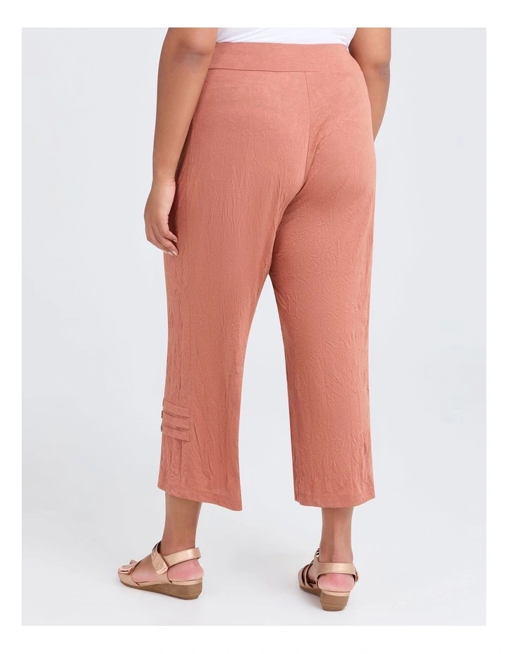 Button Detail Kiss Crush Pant Terracotta image 2