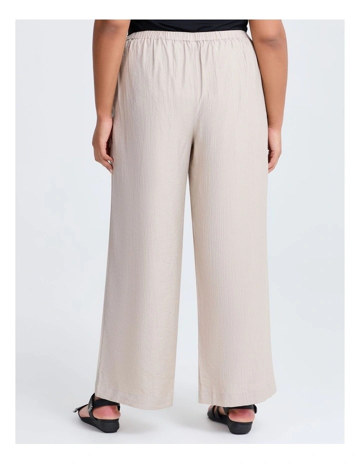 Miley Wide Leg Pant in Almond Beige image 2