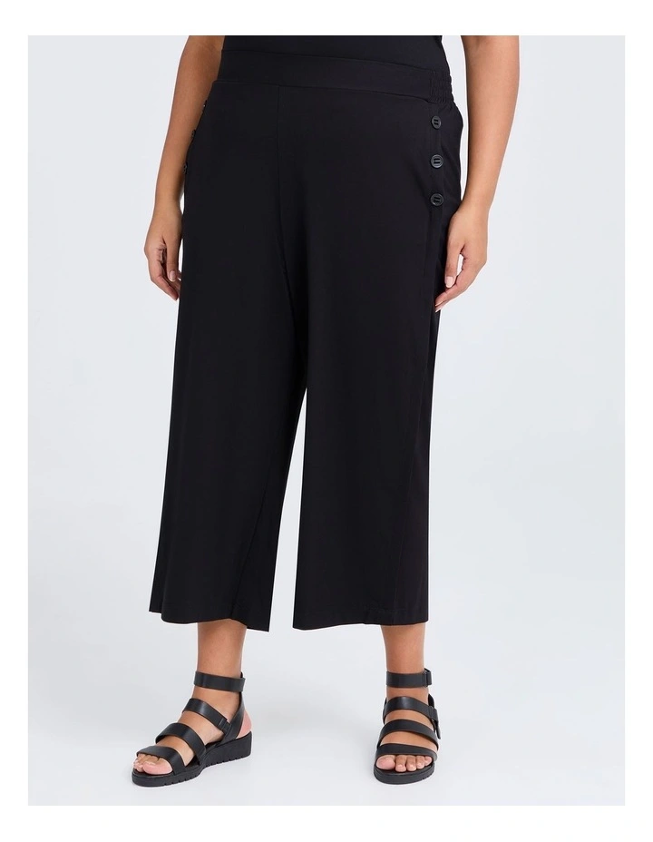 Natural Elevate Wide Crop Pant in Black image 1