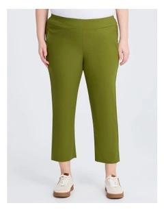 Bliss Stretch Taper Crop Pant in Greenery