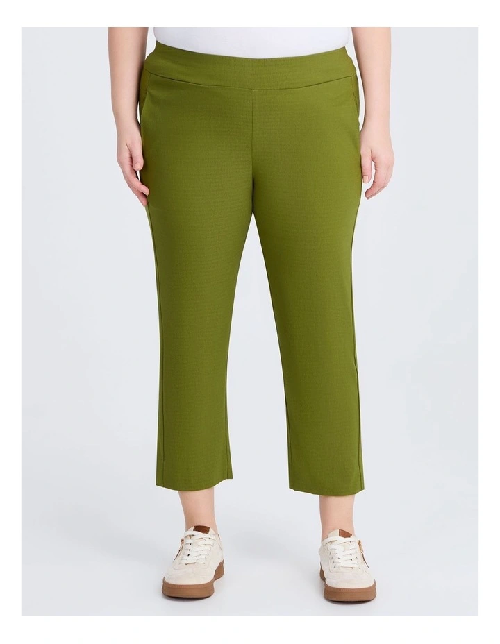 Bliss Stretch Taper Crop Pant in Greenery image 1