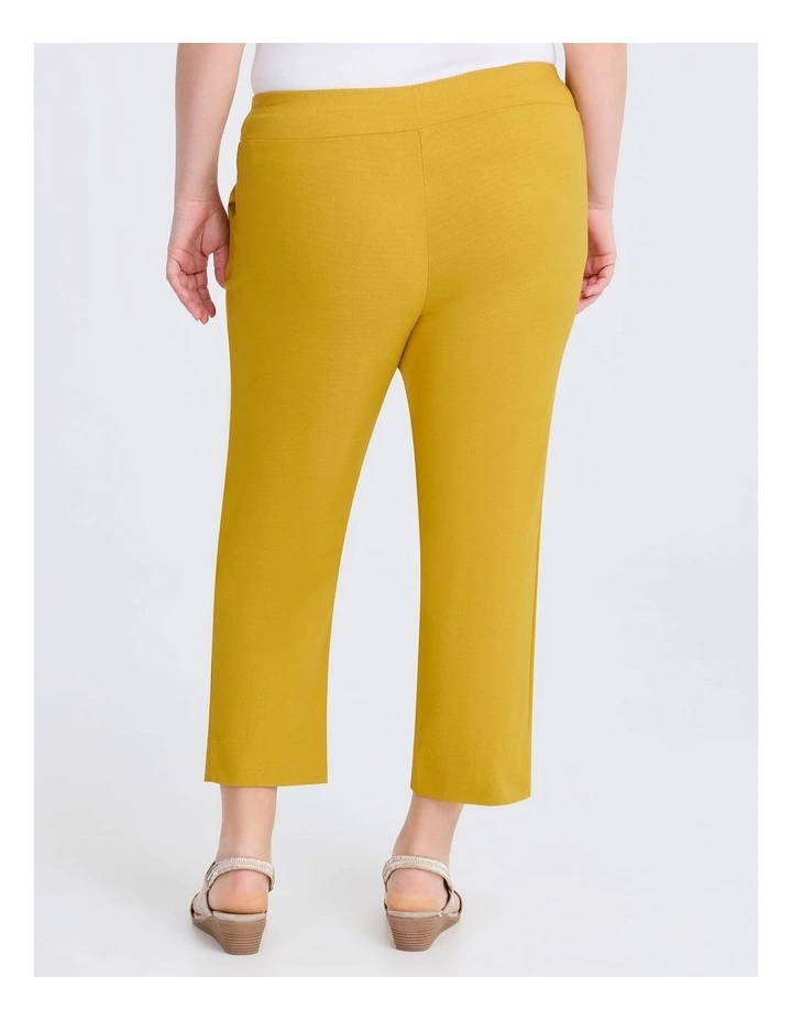 Bliss Stretch Taper Crop Pant in Mustard image 2
