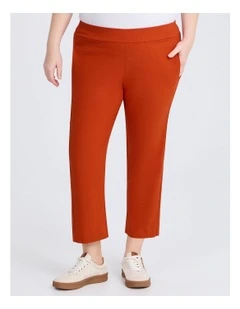 Bliss Stretch Taper Crop Pant in Spicy Orange