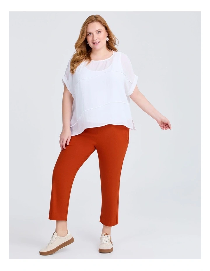 Bliss Stretch Taper Crop Pant in Spicy Orange image 3