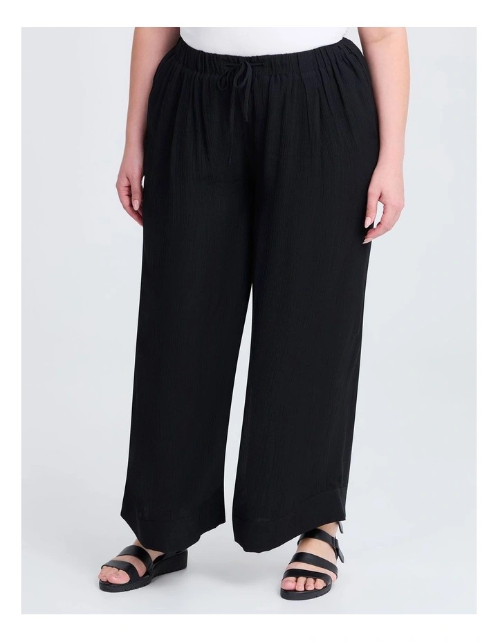 Natural Wide Leg Pant in Black image 1