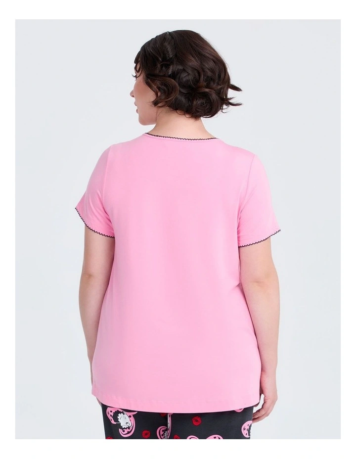 Modal Betty Boop Pyjama Top in Pink image 2