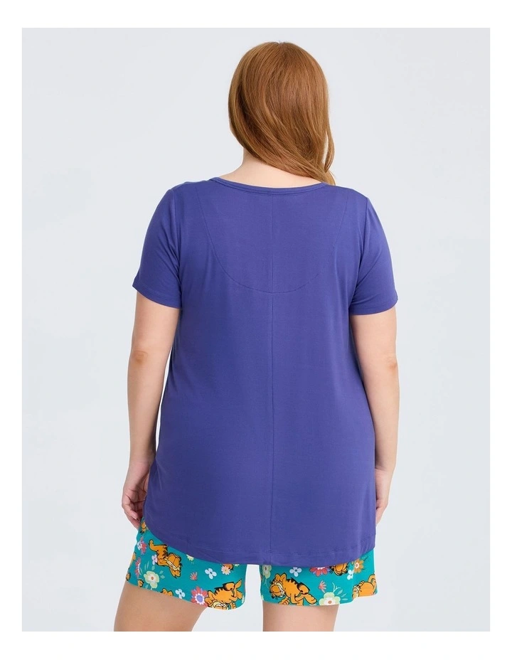 Garfield Nap Pyjama Top in Blue Iris image 2
