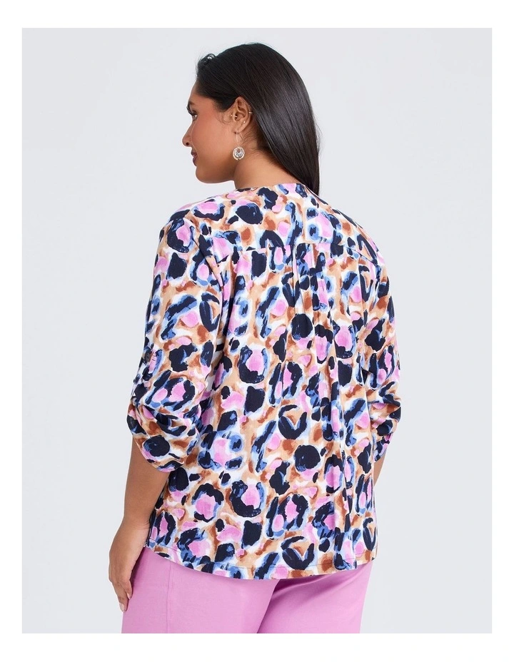 Chloe Pintuck Natural Shirt Print image 2