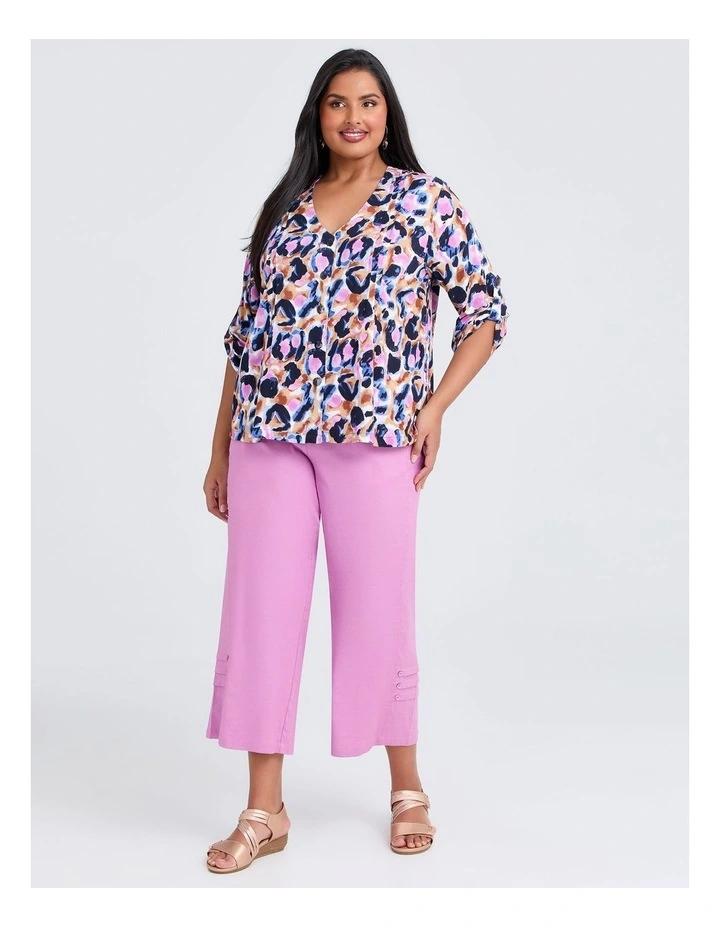 Chloe Pintuck Natural Shirt Print image 3