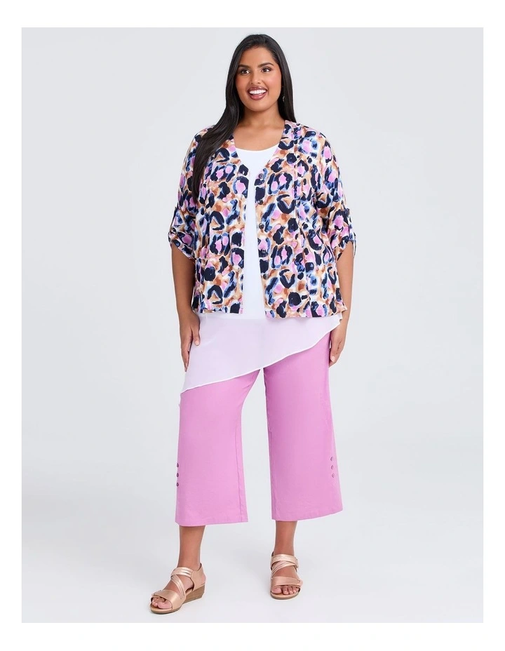 Chloe Pintuck Natural Shirt Print image 4
